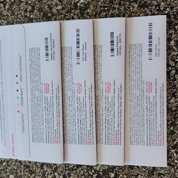 Color Street Pedicure Real Nail Polish Strips, Set of 4, Pinks Nudes - Picture 5 of 7